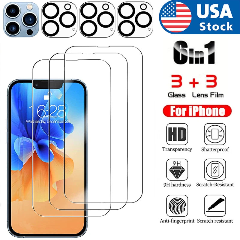 iPhone 12 Pro - Tempered Glass & Camera Lens Protector